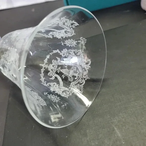 4 Morgantown Glass Co's Virginia Cordial Etched in Clear Wine/Water Glasses - Picture 6 of 16